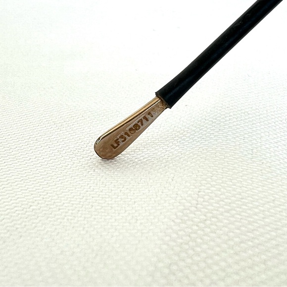 TOM FORD TF671 Mack Black Leather Rose Gold Metal Frame Aviator Large Sunglasses - Picture 12 of 16